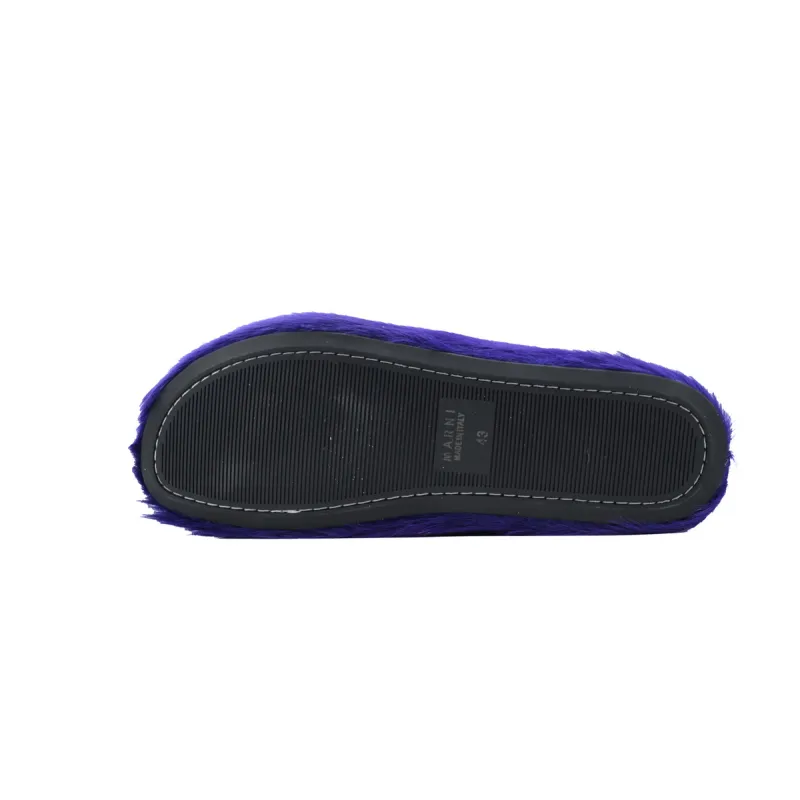 Marni Long-hair Calfskin Fussbett Sabot Purple SBMR000600P623600C74