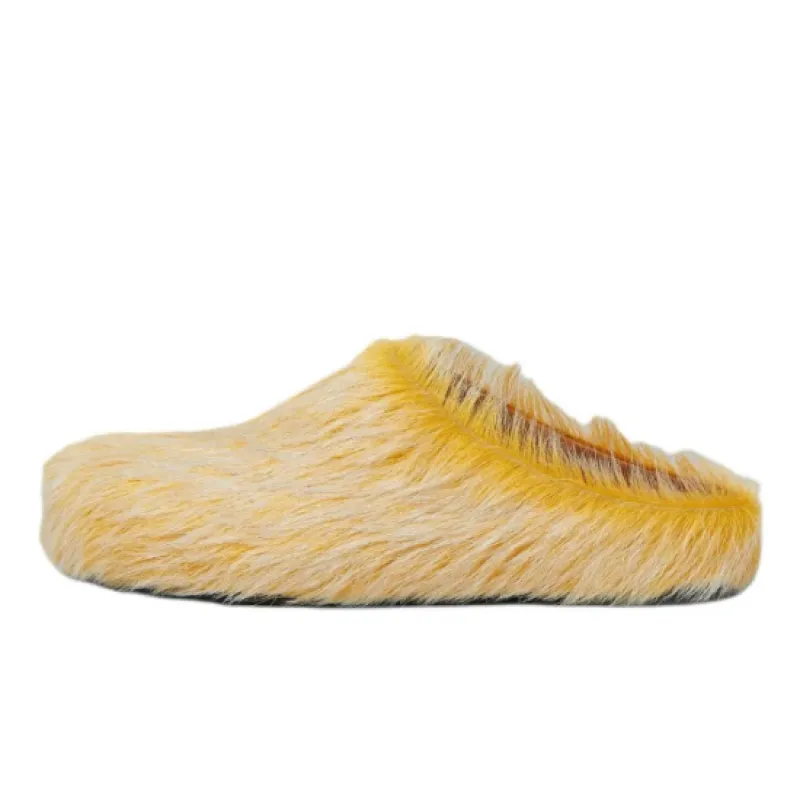 Marni Long-hair Calfskin Fussbett Sabot Tan SBMS004601P800600Y18