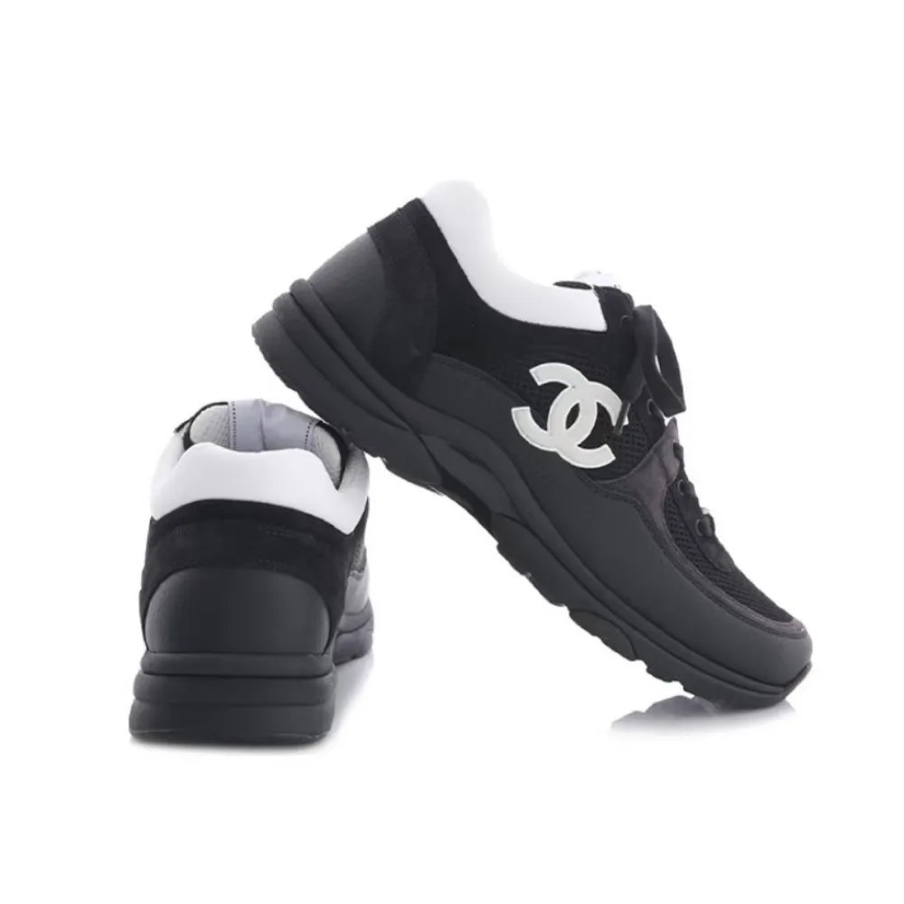 Chanel Low Top Trainer Black White G38299 Y55720 K3845
