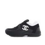 Chanel Low Top Trainer Black White G38299 Y55720 K3845