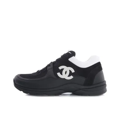 Chanel Low Top Trainer Black White G38299 Y55720 K3845 01