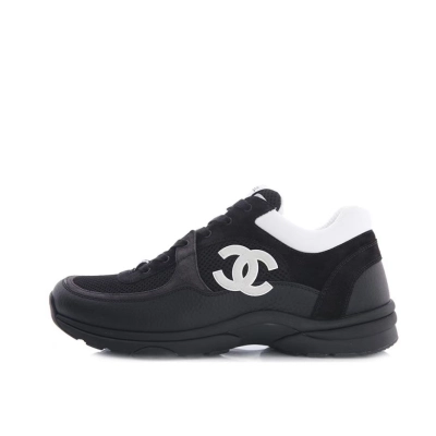 Chanel Low Top Trainer Black White G38299 Y55720 K3845 01
