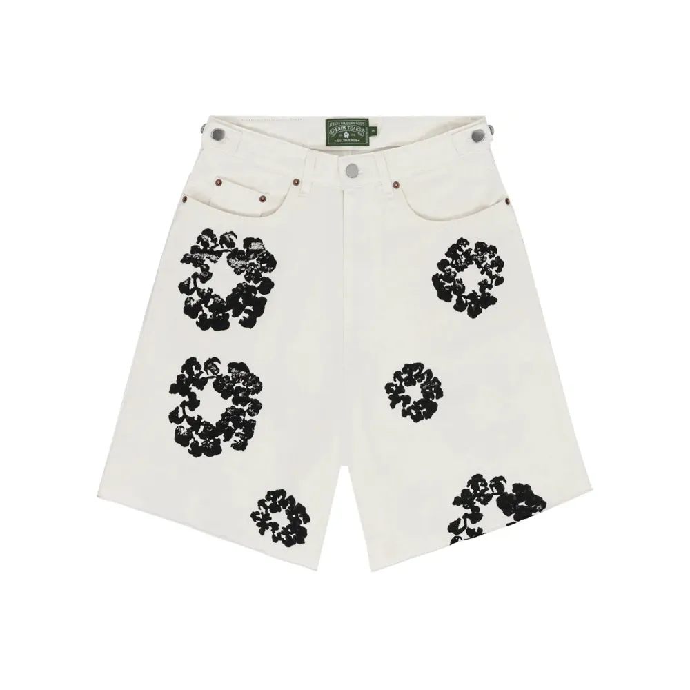 DT The Cotton Wreath Jean Short - White
