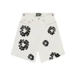 DT The Cotton Wreath Jean Short - White