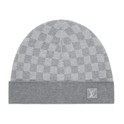 LOUIS VUITTON Petit Damier Hat NM Grey 01
