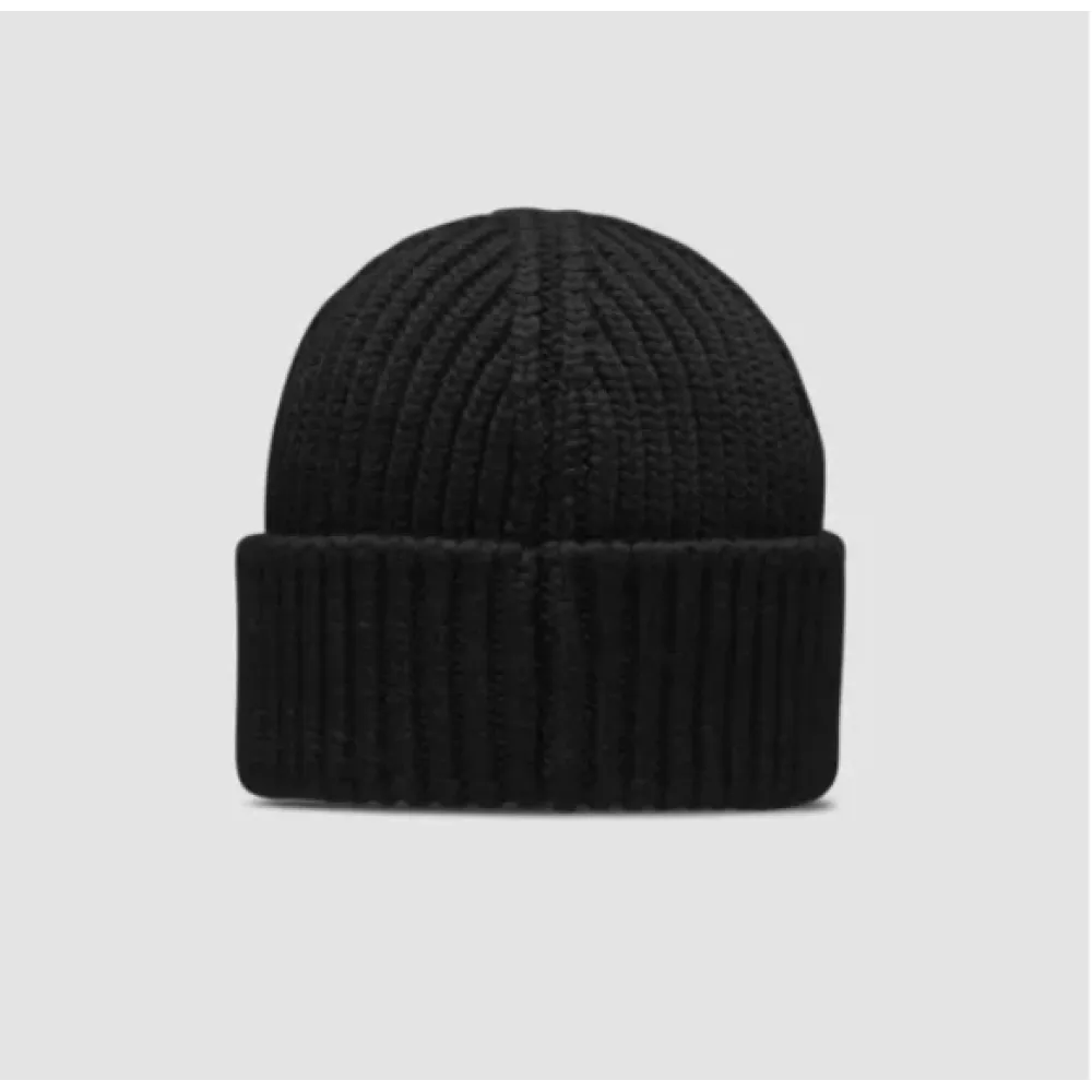 Moncler Cashmere Wool Beanie Black