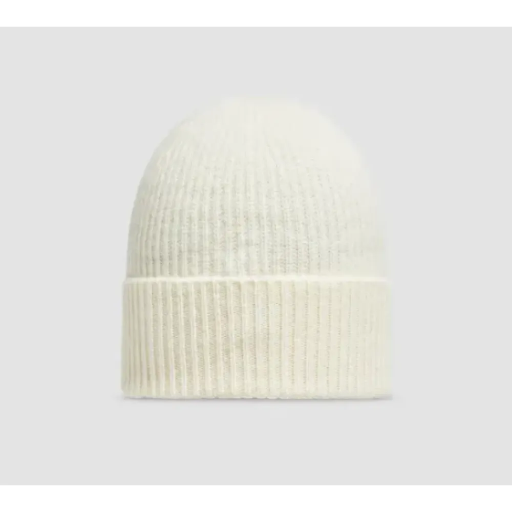 Moncler Cashmere Wool Beanie White