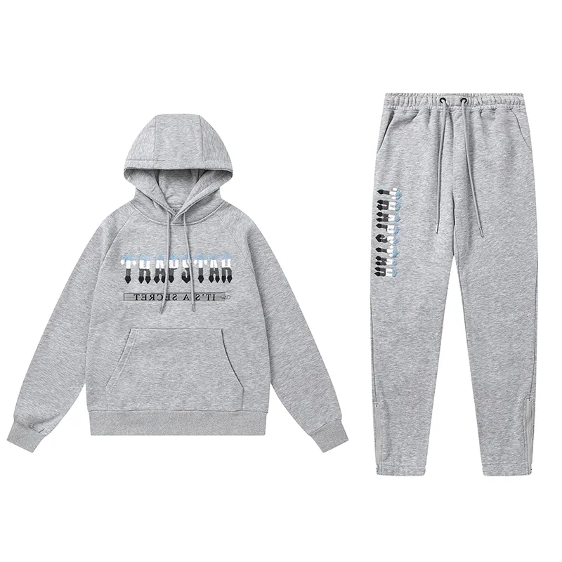 Trapstar Hoodie Tracksuit-8850 Grey