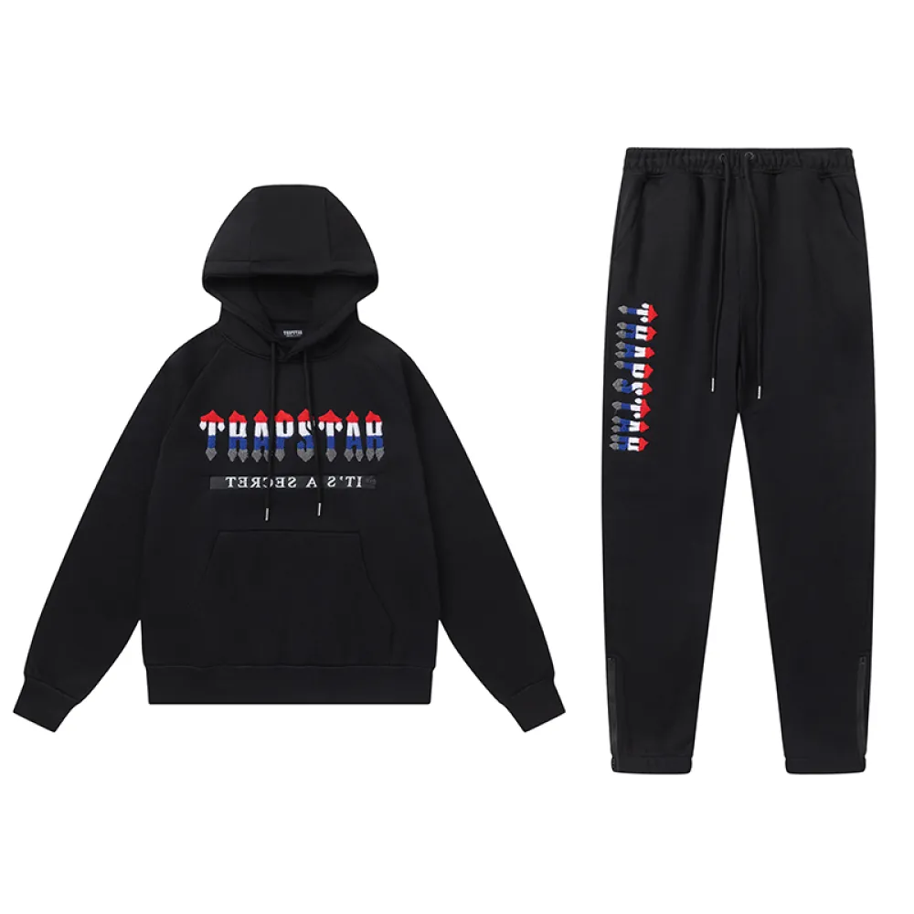 Trapstar Hoodie Tracksuit-8851 Black