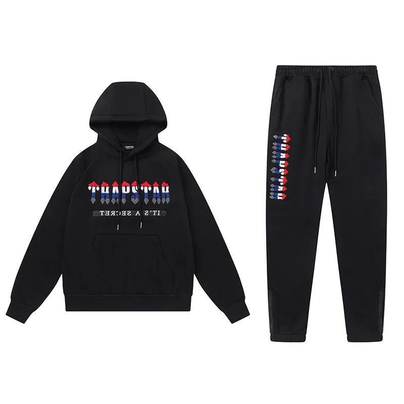 Trapstar Hoodie Tracksuit-8851 Black