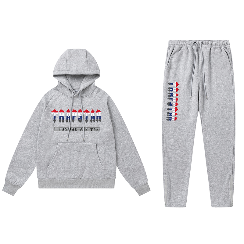 Trapstar Hoodie Tracksuit-8851 Grey