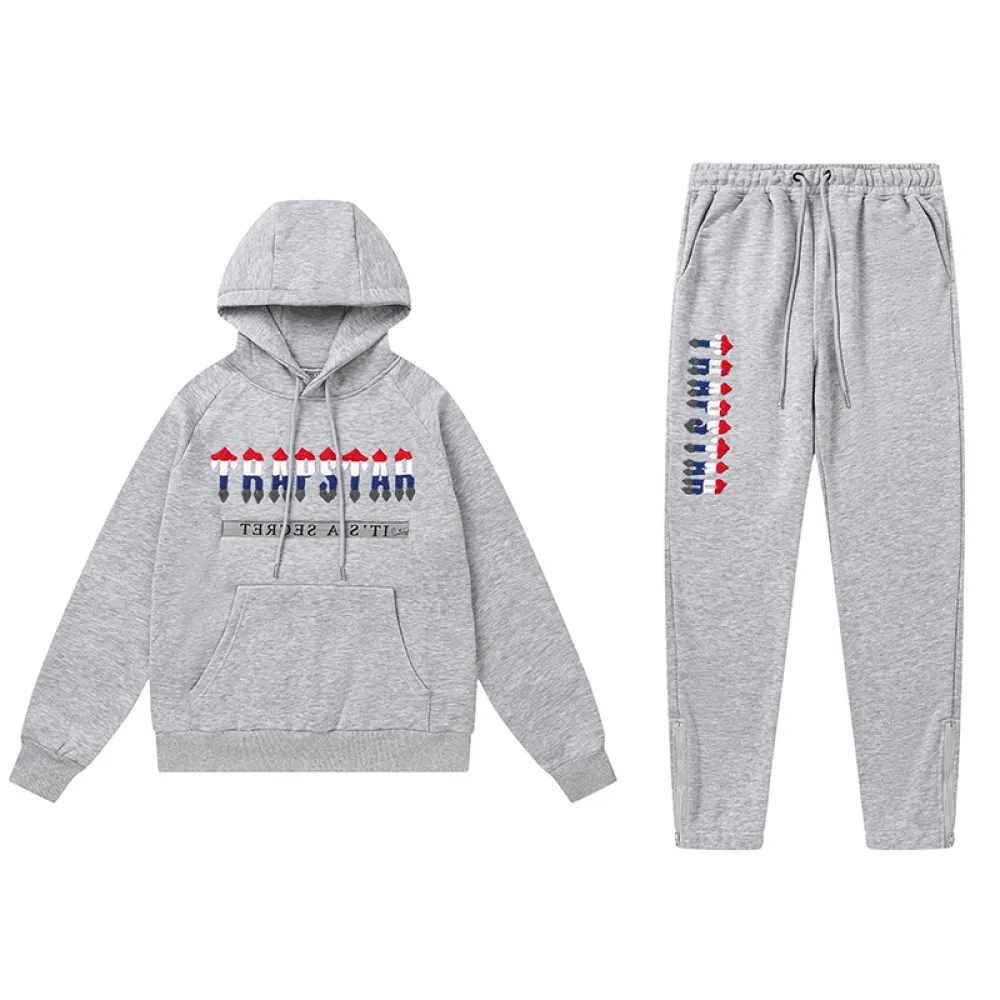 Trapstar Hoodie Tracksuit-8851 Grey