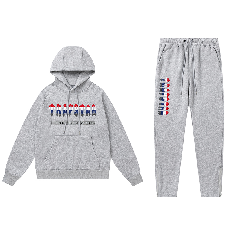 Trapstar Hoodie Tracksuit-8851 Grey
