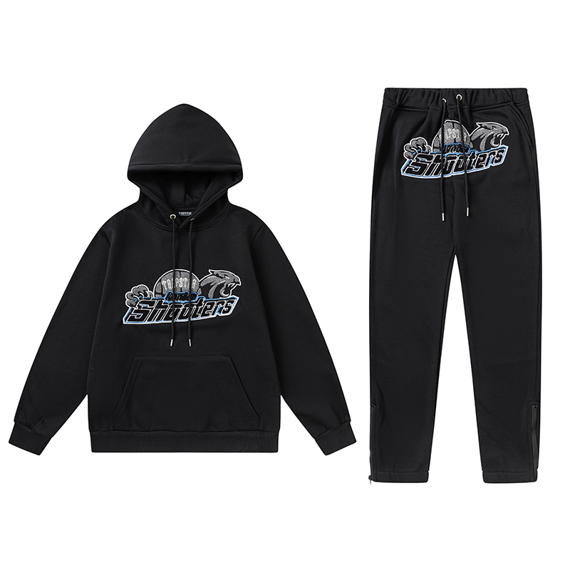 Trapstar Hoodie Tracksuit-8867 Black