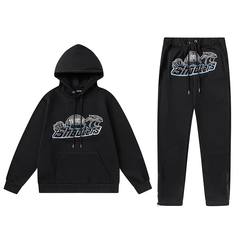 Trapstar Hoodie Tracksuit-8867 Black
