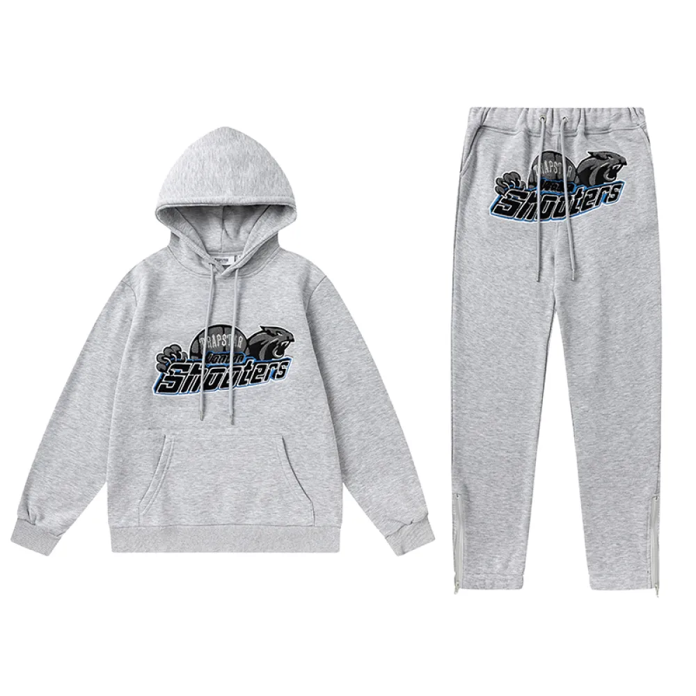 Trapstar Hoodie Tracksuit-8867 Grey