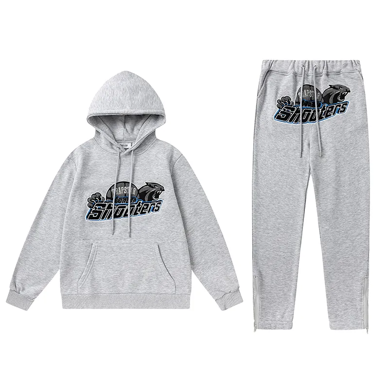Trapstar Hoodie Tracksuit-8867 Grey