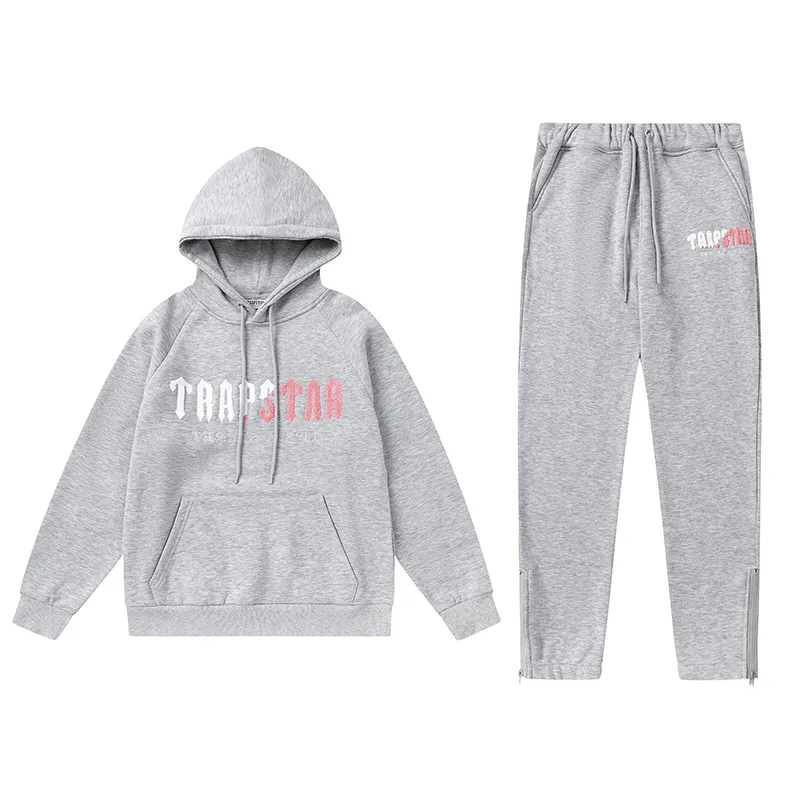 Trapstar Hoodie Tracksuit-8871 Grey