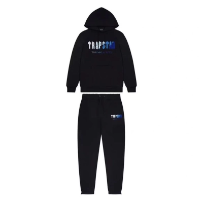  Trapstar Chenille Decoded Hoodie Tracksuit -Black 01