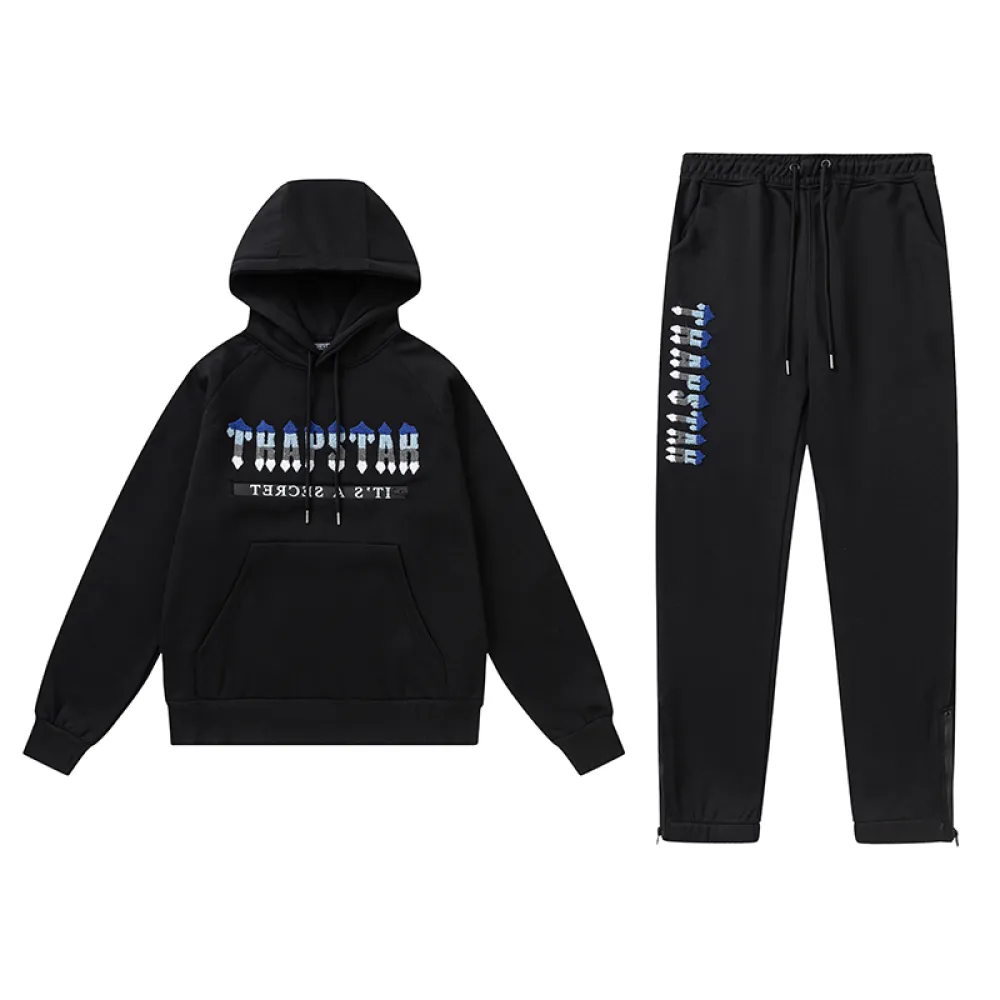 Trapstar Hoodie Tracksuit-8854 Black