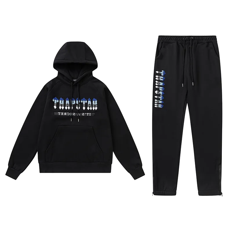 Trapstar Hoodie Tracksuit-8854 Black