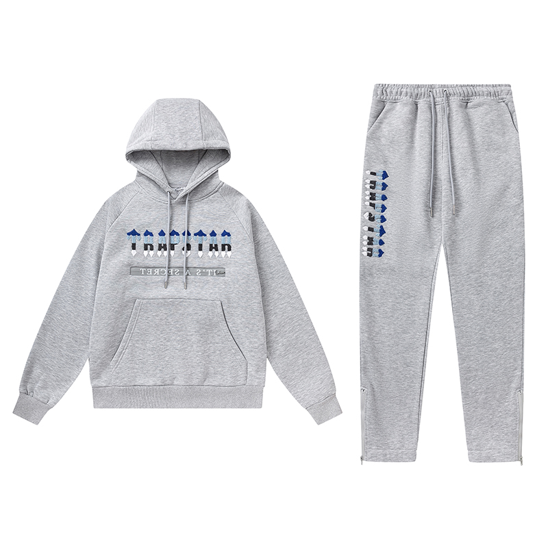 Trapstar Hoodie Tracksuit-8854 Grey