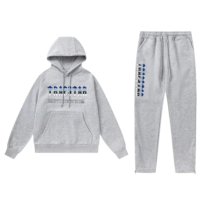 Trapstar Hoodie Tracksuit-8854 Grey