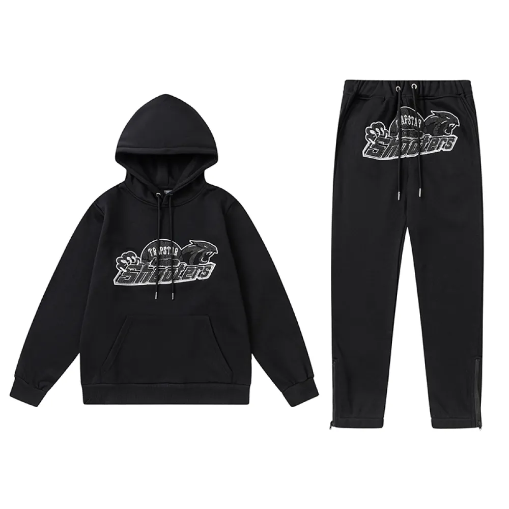 Trapstar Hoodie Tracksuit-8869 Black