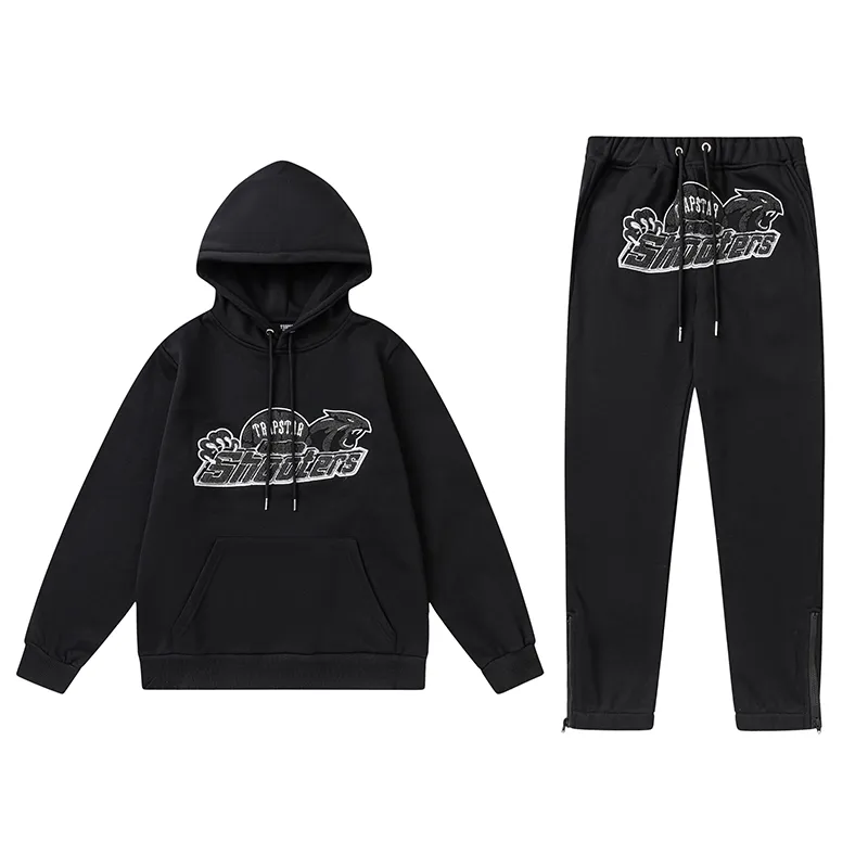 Trapstar Hoodie Tracksuit-8869 Black
