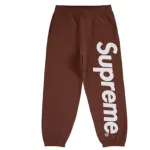  Supreme Satin Applique Sweatpant Brown