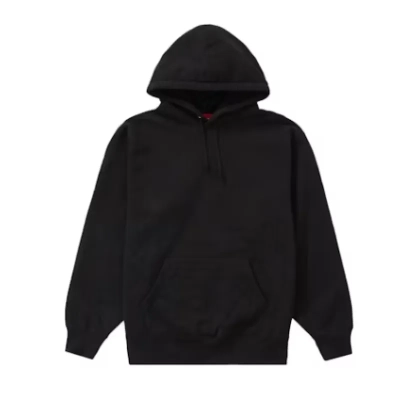 Supreme Satin Appliqué Hoodie Sweatshirt Black 02