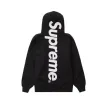 Supreme Satin Appliqué Hoodie Sweatshirt Black