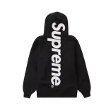 Supreme Satin Appliqué Hoodie Sweatshirt Black