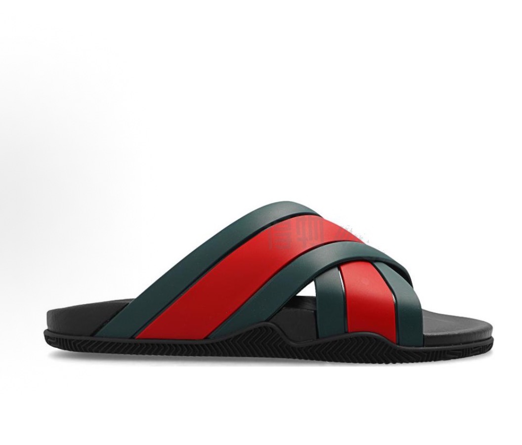 Gucci Web Slide Black Rubber 627820 J8700 8460