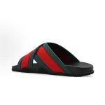 Gucci Web Slide Black Rubber 627820 J8700 8460