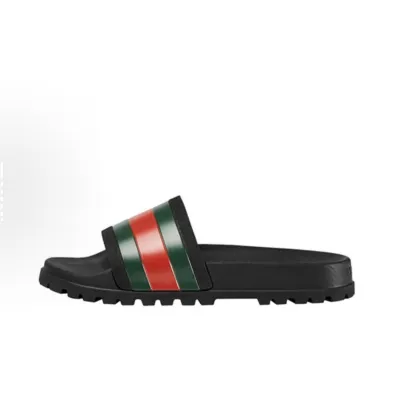 Gucci Web Slide Sandal Black  01