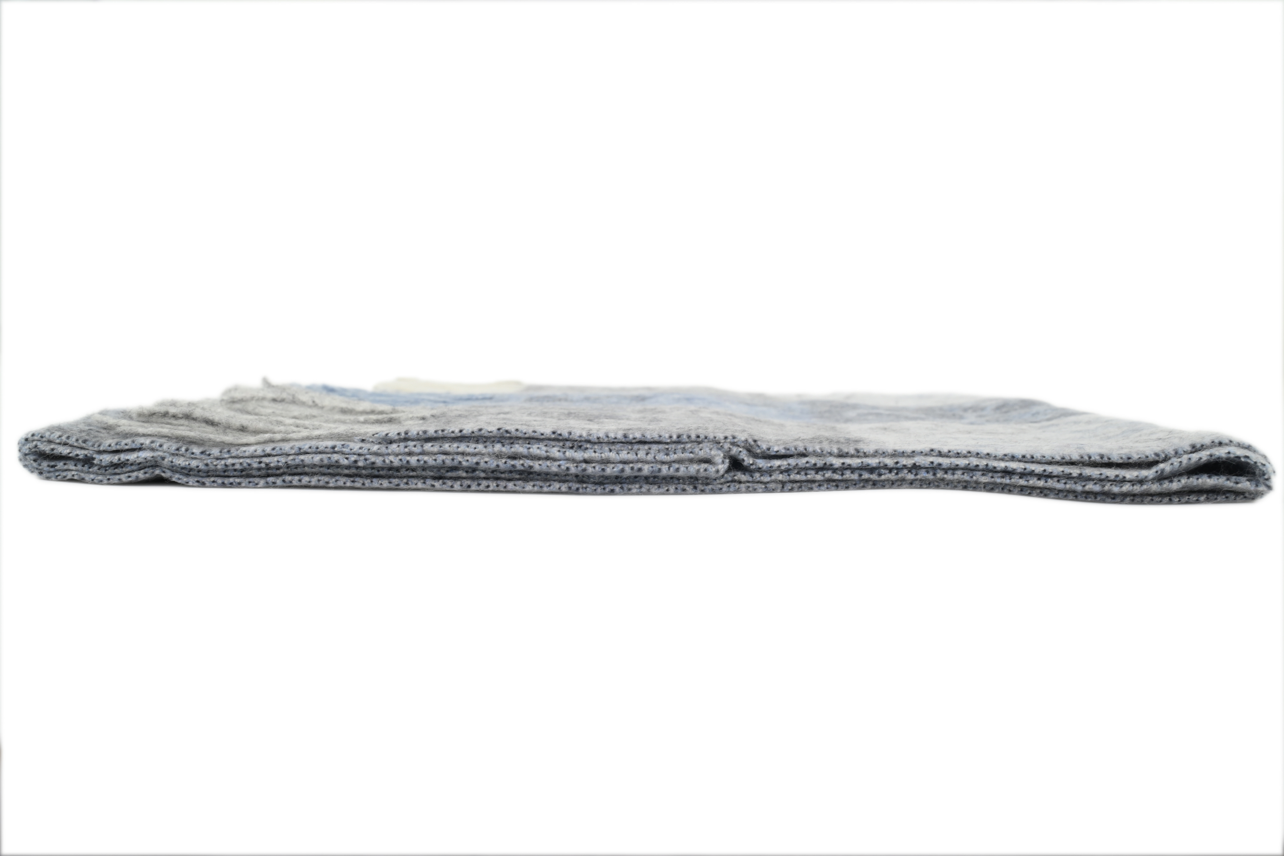 Loewe Checkerboard Jacquard Fringed Cashmere Scarf Blue