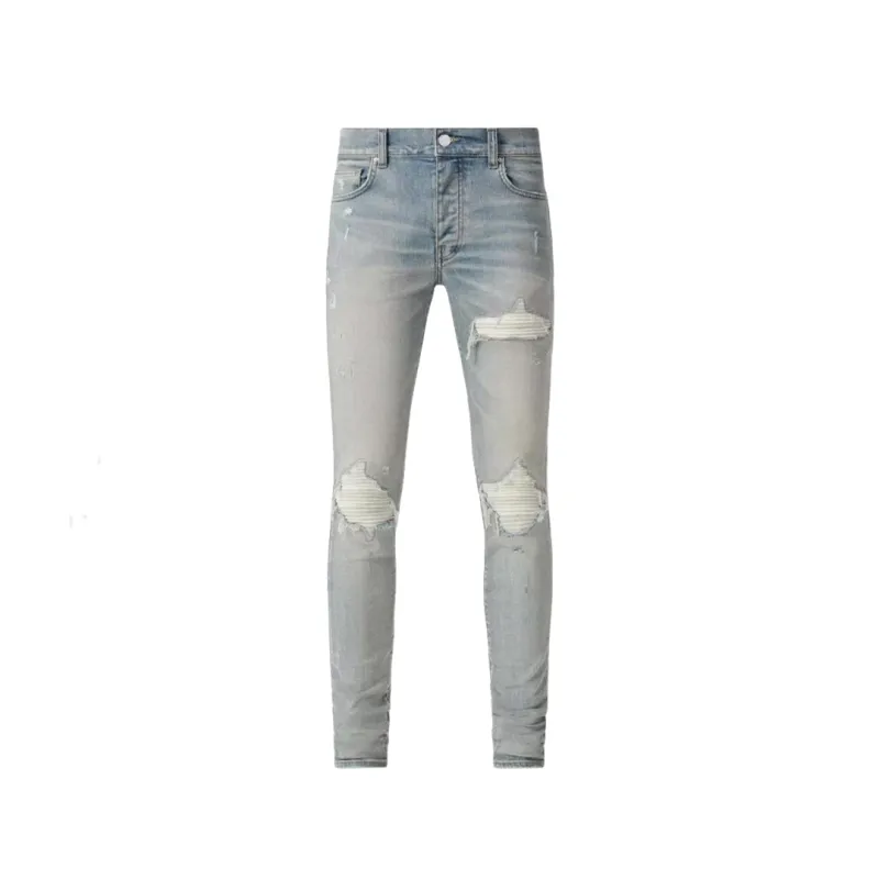 AMIRI Jeans MX1 Ultrasuede Antique Indigo AMDNSY1055-406