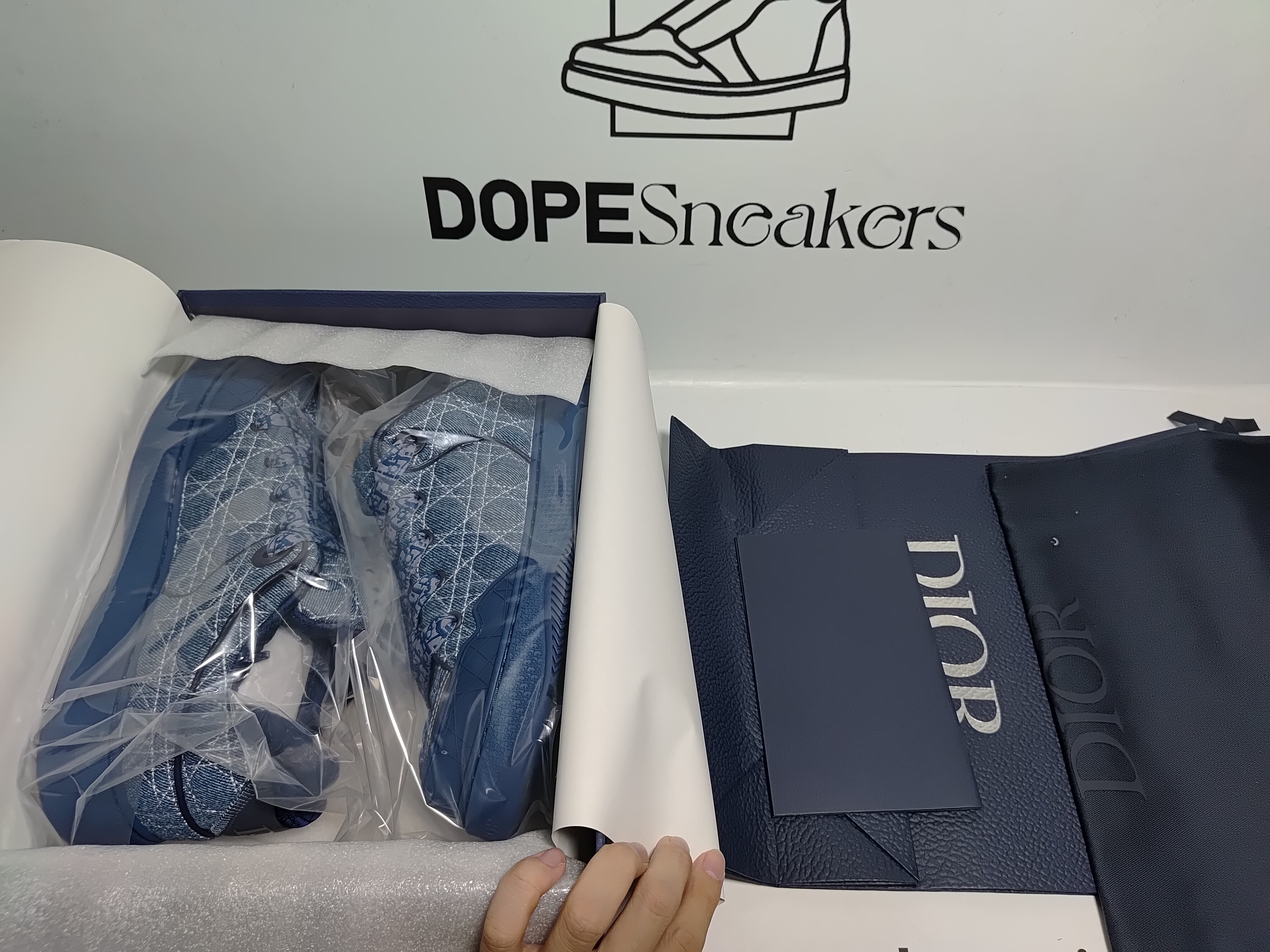 Dior B9S Skater ERL Kumo Cannage Satin 'Blue Blue'