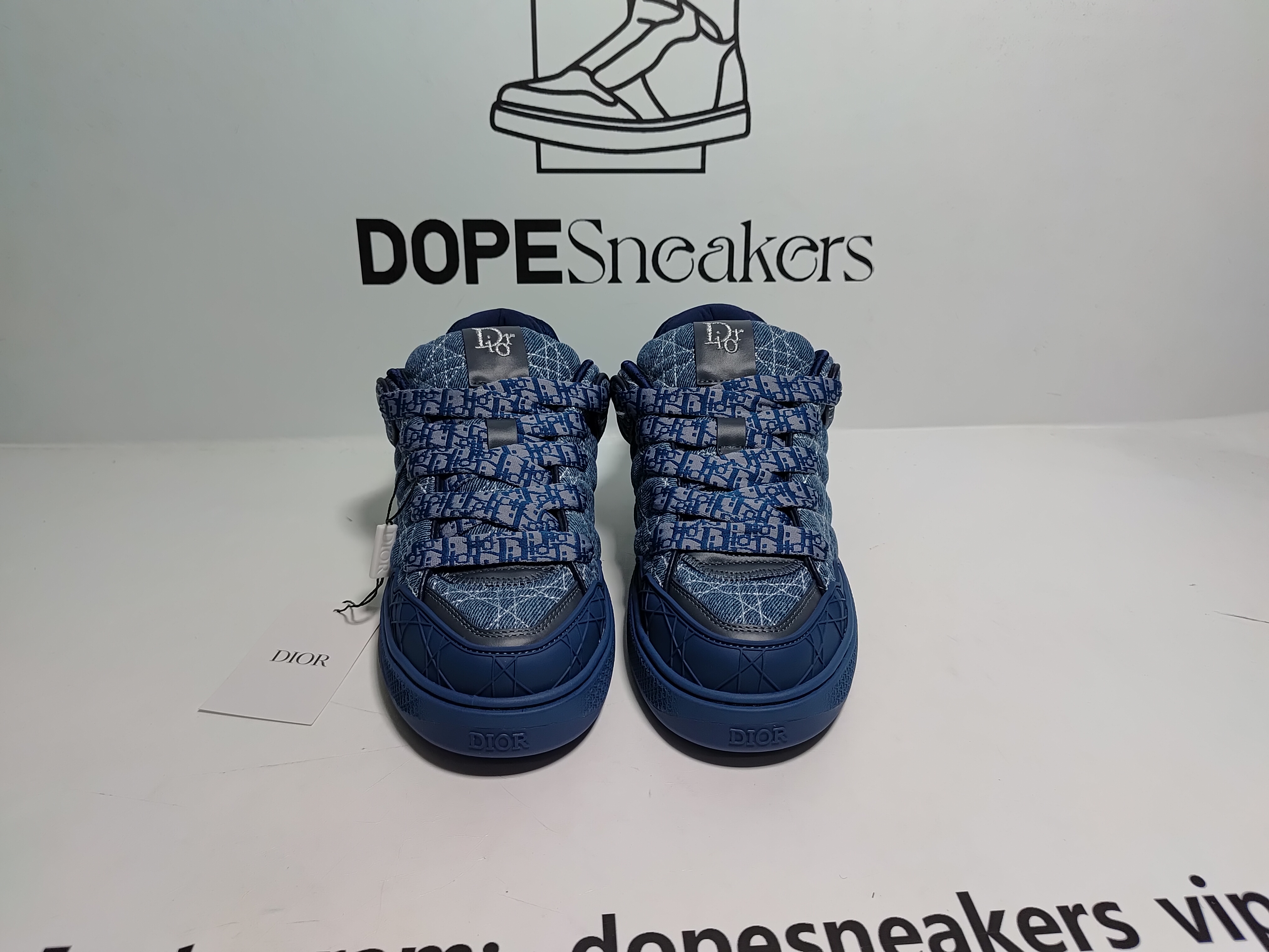 Dior B9S Skater ERL Kumo Cannage Satin 'Blue Blue'