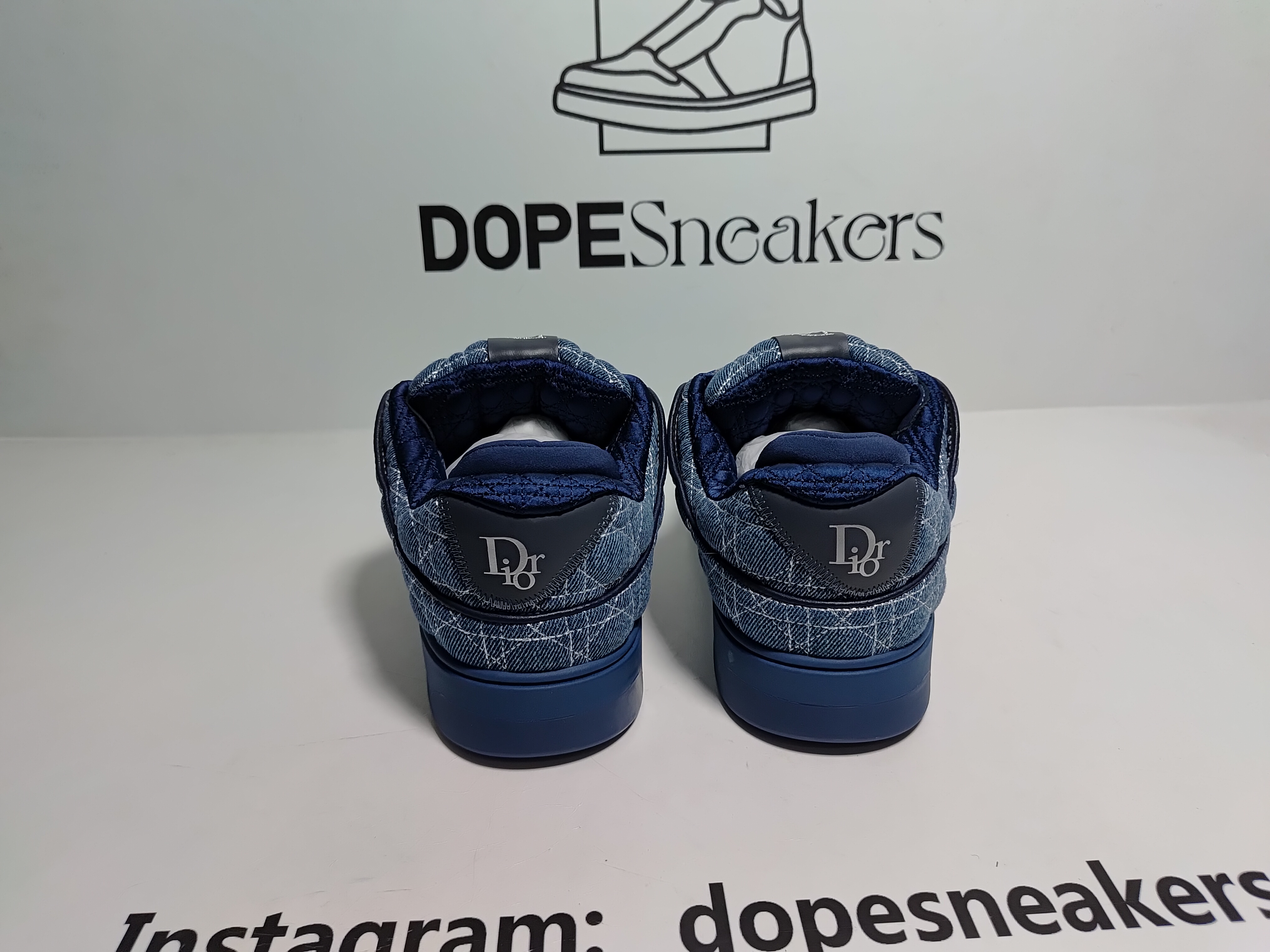 Dior B9S Skater ERL Kumo Cannage Satin 'Blue Blue'