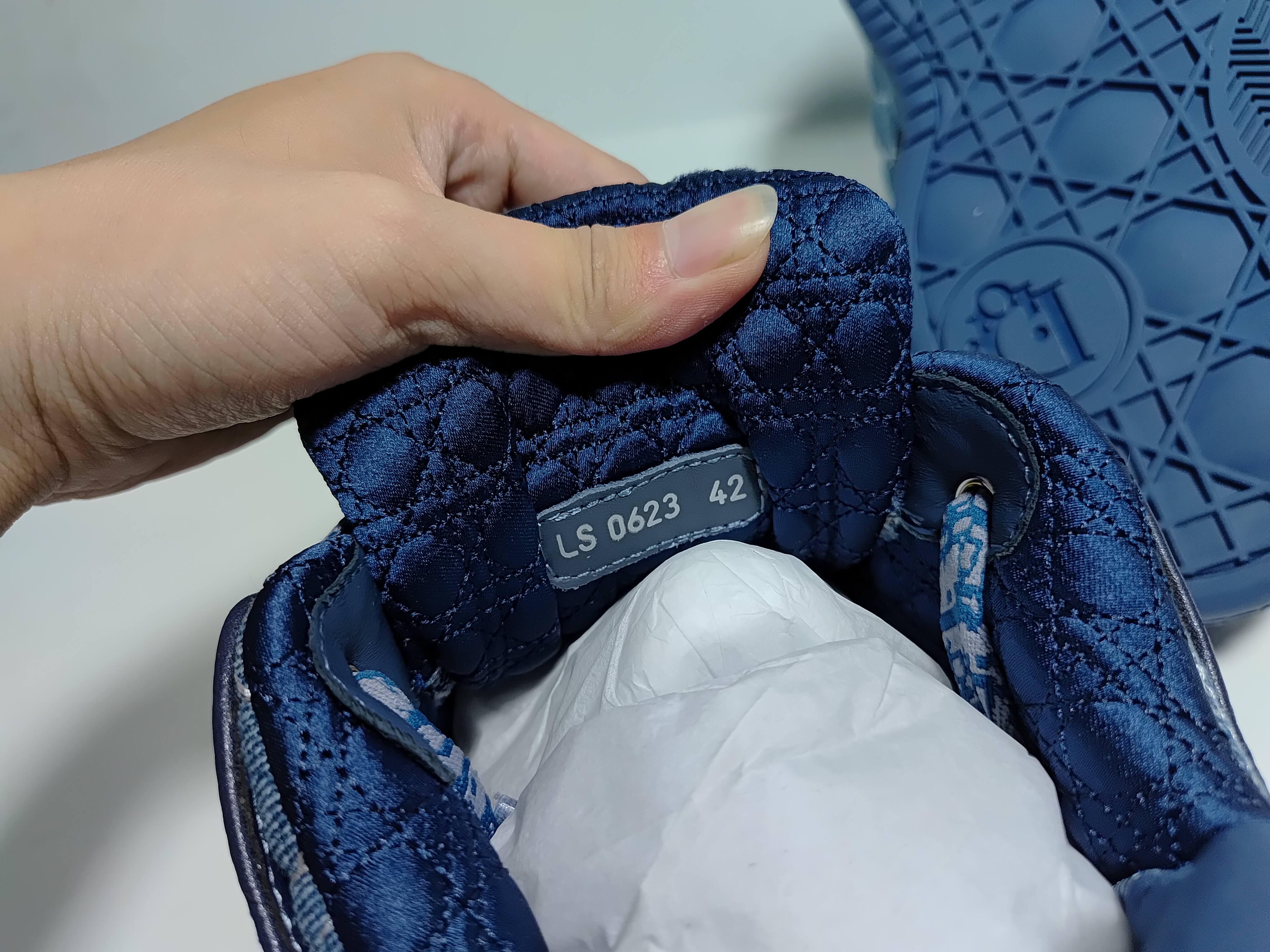 Dior B9S Skater ERL Kumo Cannage Satin 'Blue Blue'