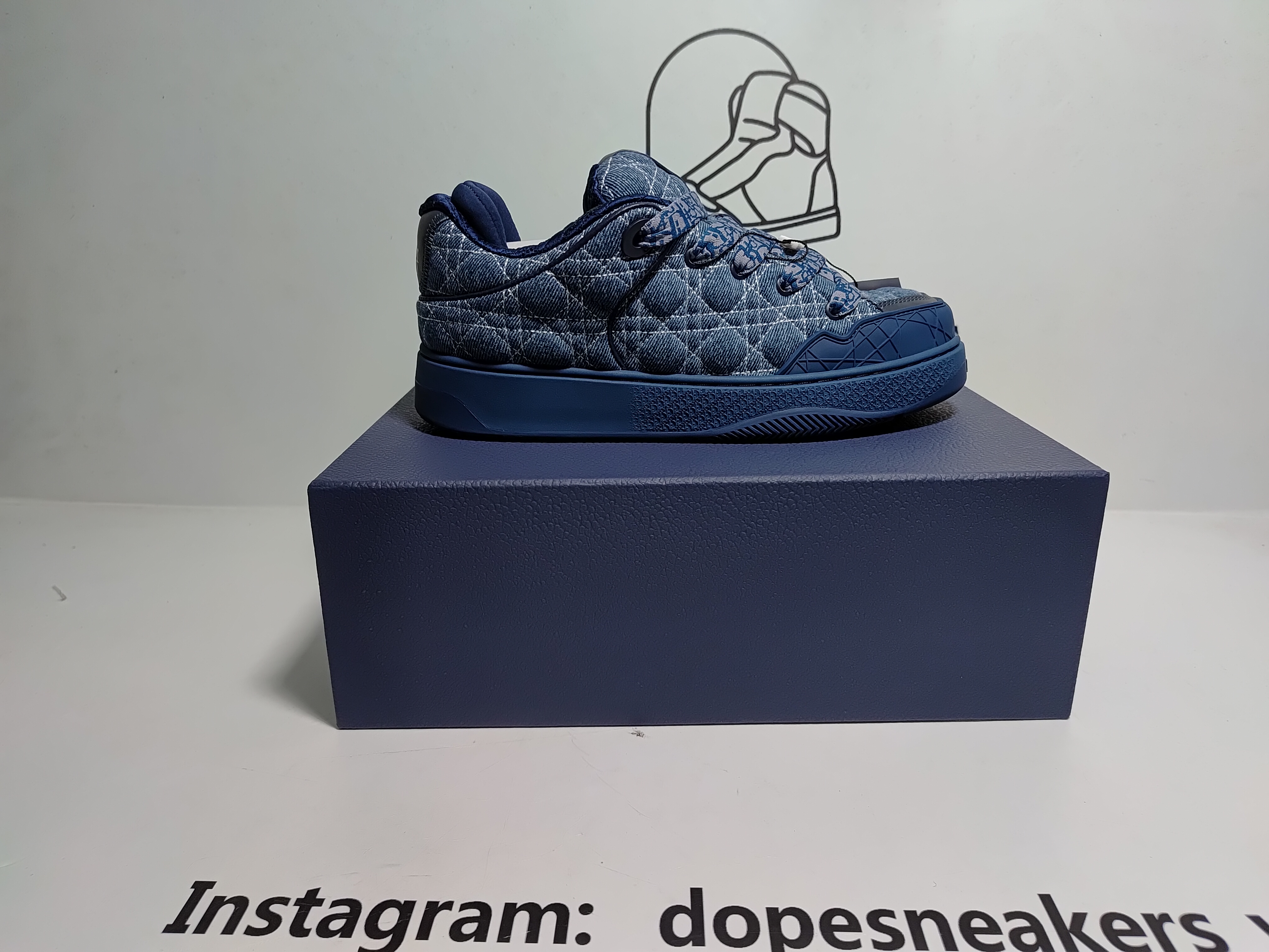 Dior B9S Skater ERL Kumo Cannage Satin 'Blue Blue'