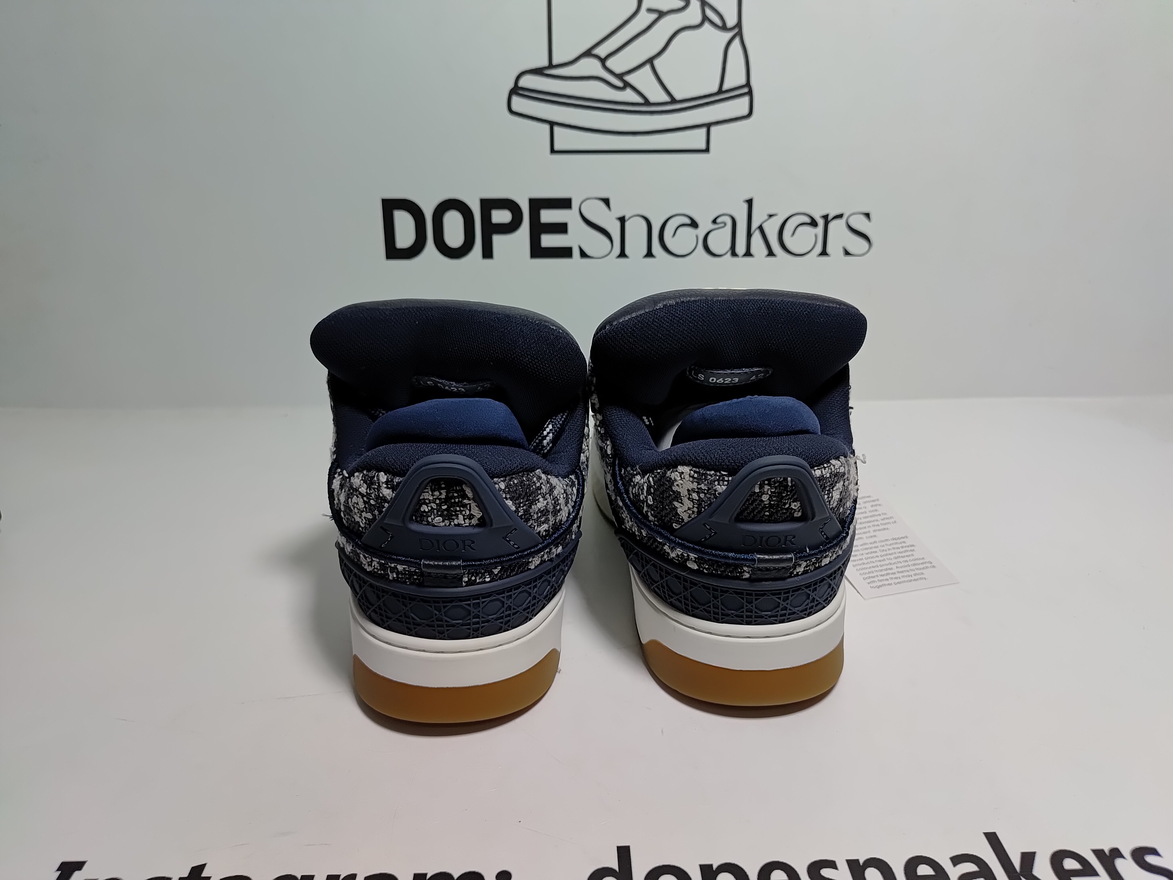 Dior B9S Skater Tweed Navy Blue