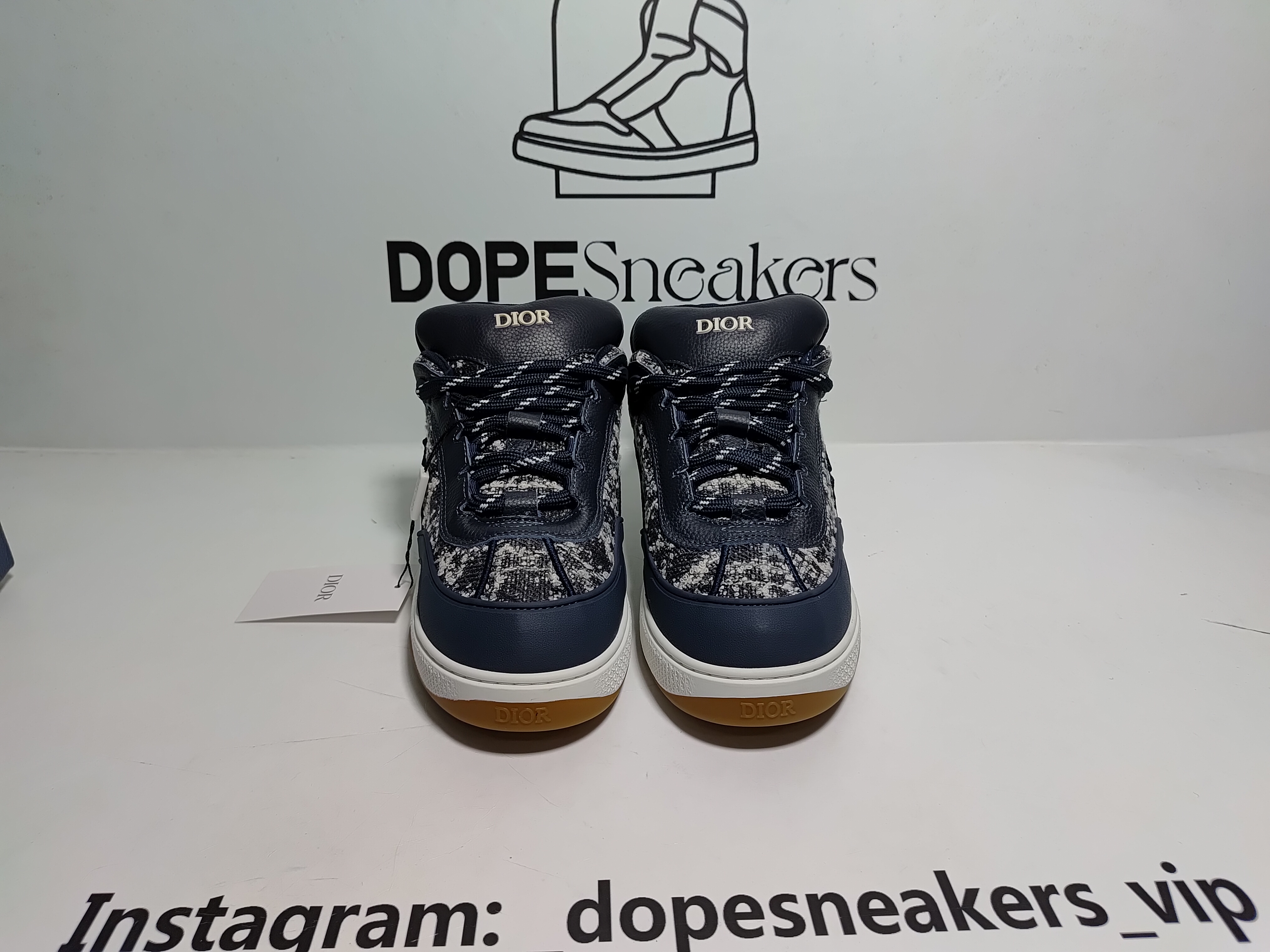 Dior B9S Skater Tweed Navy Blue