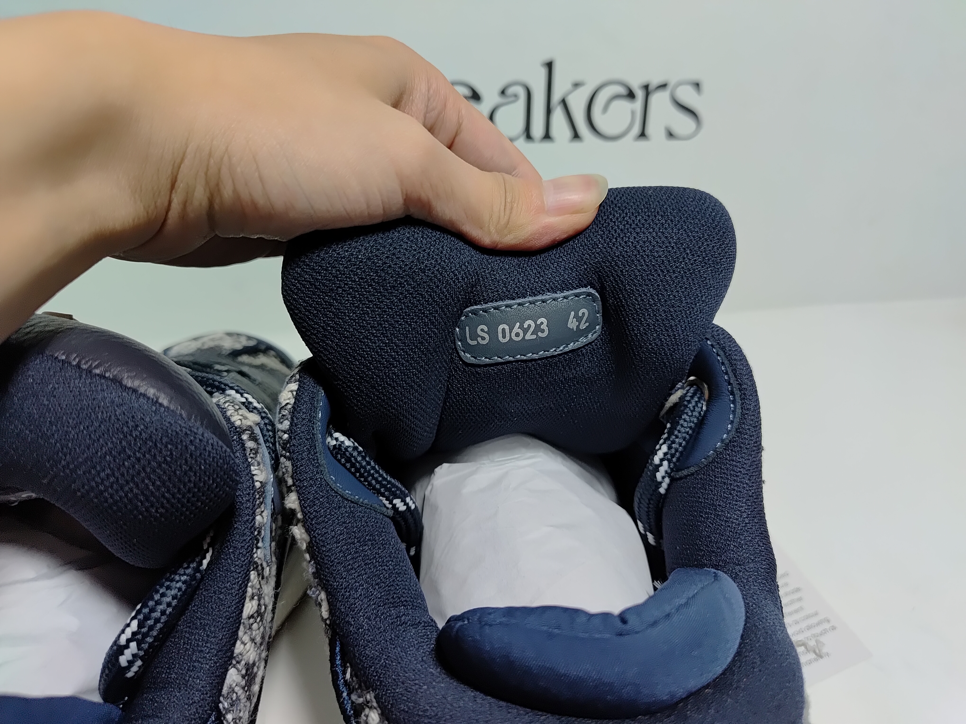 Dior B9S Skater Tweed Navy Blue