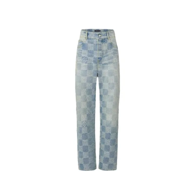  Louis Vuitton Clothes  Damier Denim Skate Pants 1AHCOD 01