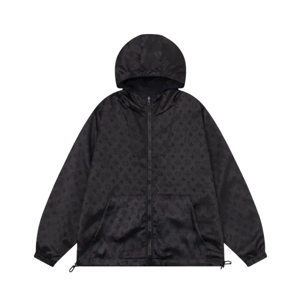  Louis Vuitton Clothes  Reversible Monogram Windbreaker Dark Grey 1A9A13