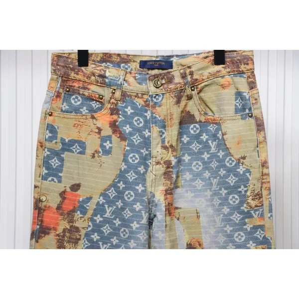  Louis Vuitton Clothes  Rose Floral Distressed Carpenter Jeans
