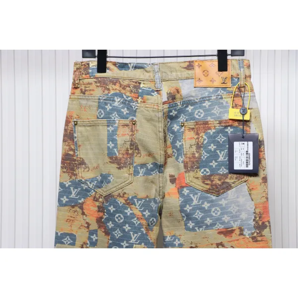  Louis Vuitton Clothes  Rose Floral Distressed Carpenter Jeans